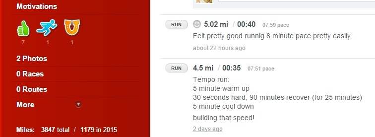 daily mile run tracker graphic