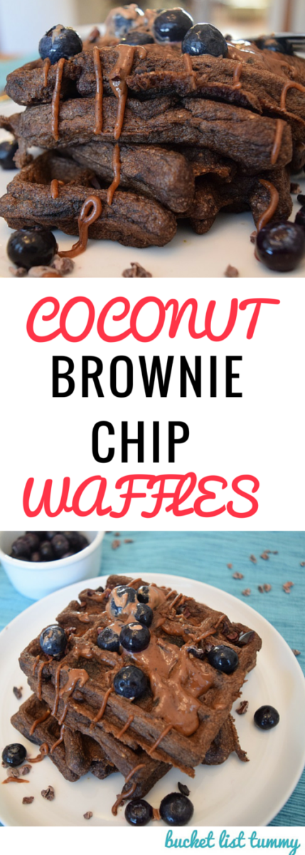 Coconut Brownie Chip Waffles