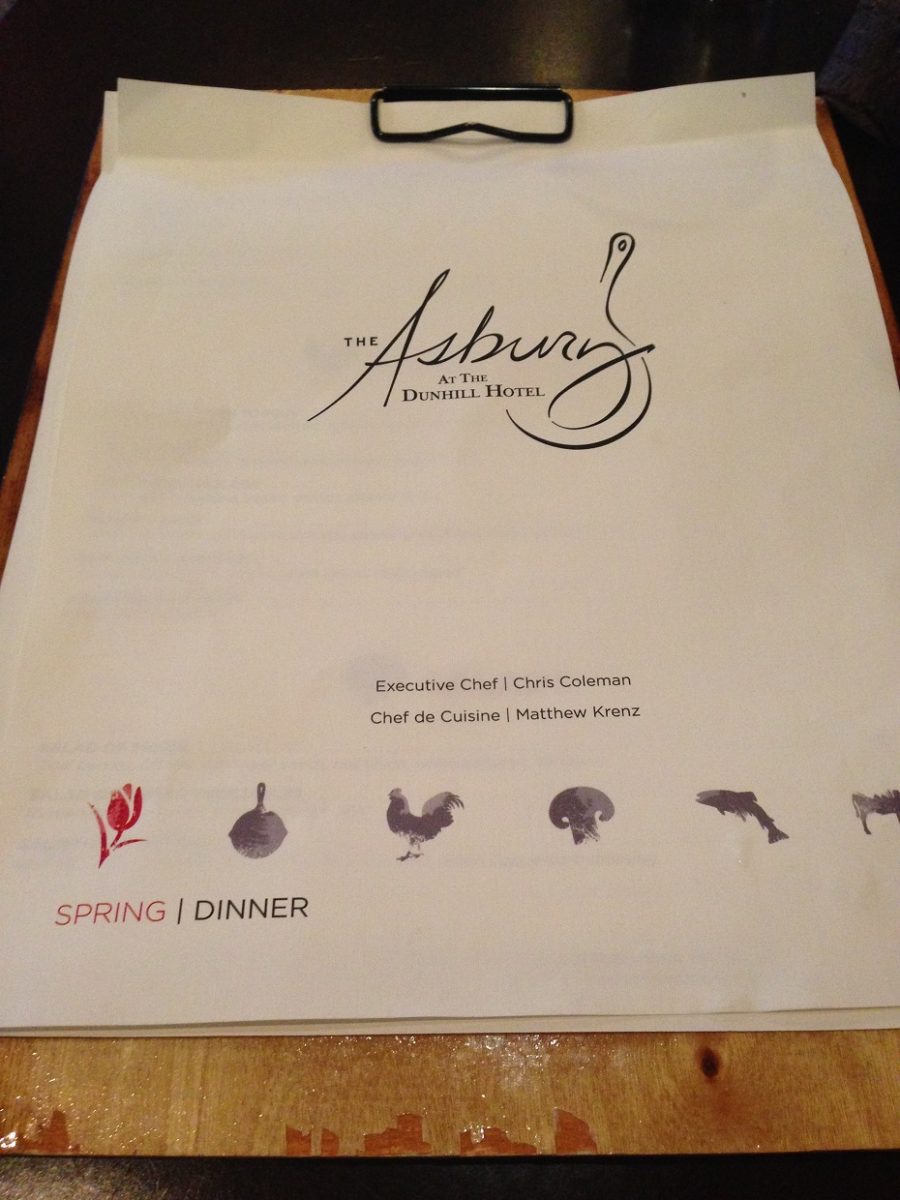 Asbury menu
