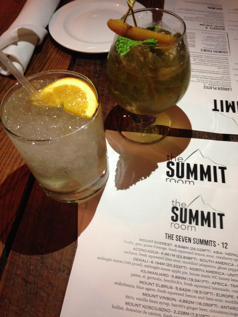 The Summit cocktails