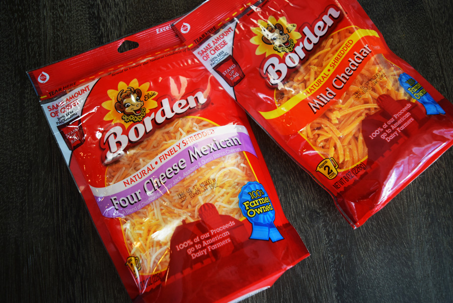 Borden-Cheese in shredded cheese bags