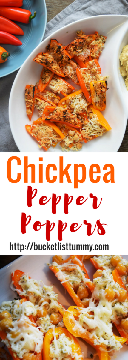Easy Healthy Chickpea Pepper Poppers, Football Appetizer