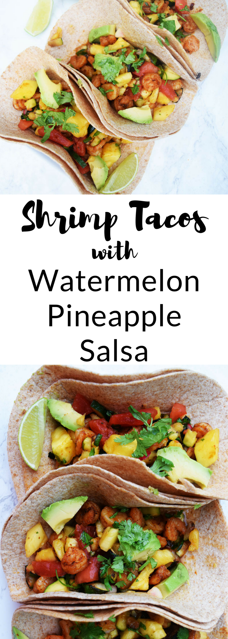 Pinterest graphic for shrimp tacos