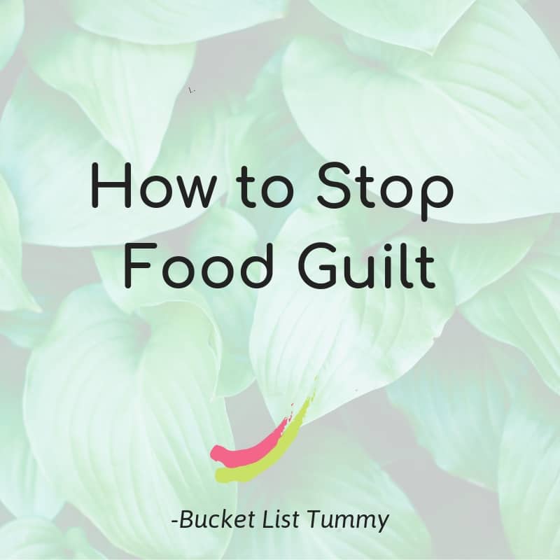 Text for tips to deal with food guilt