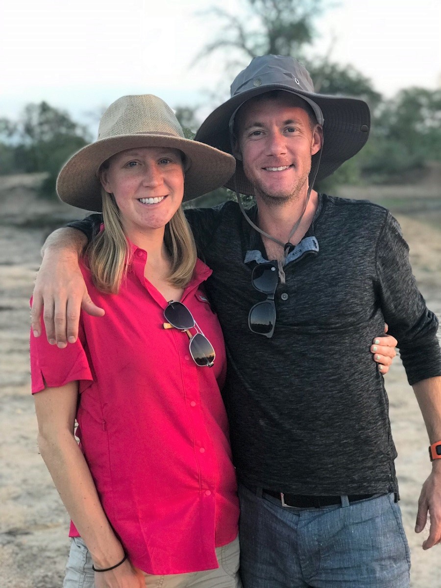 husband and wife on south african safari