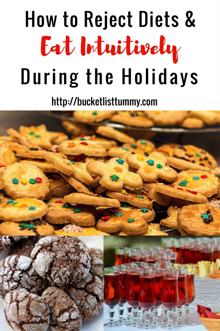 How to Eat Intuitively and Tune Out Dieting During the Holidays #intuitiveeating #ditchthediets