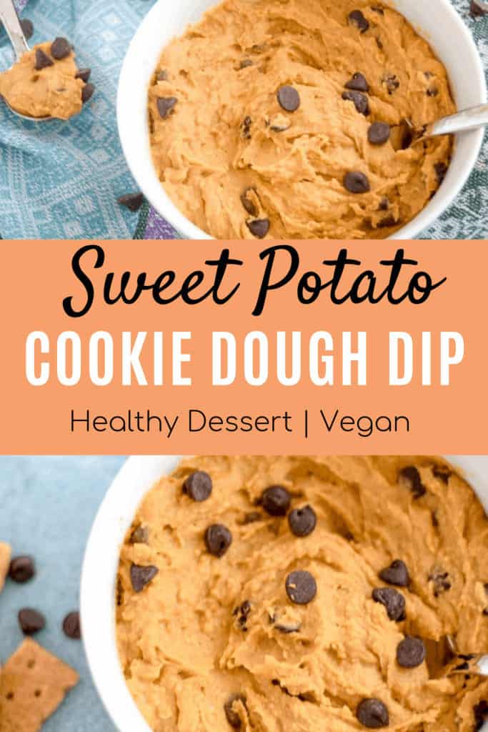 Sweet Potato Cookie Dough Dip with text overlay
