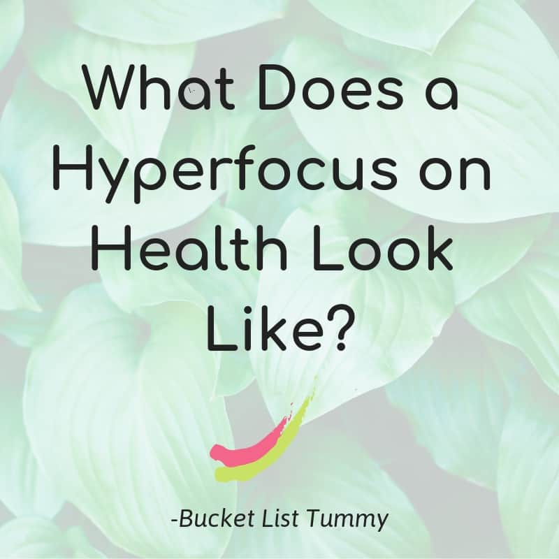 Graphic for hyperfocus on health 