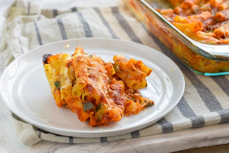 Easy pasta bake on a dish