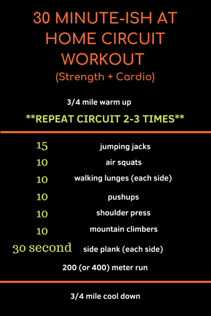 Flexible 30 minute At Home Circuit Workout