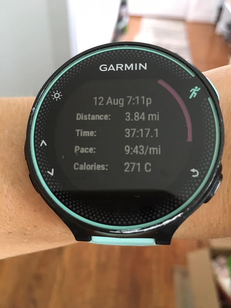 Garmin watch after running