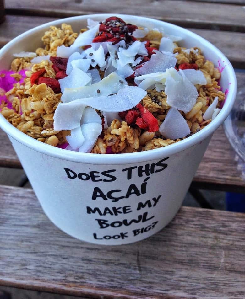 Acai bowl with toppings