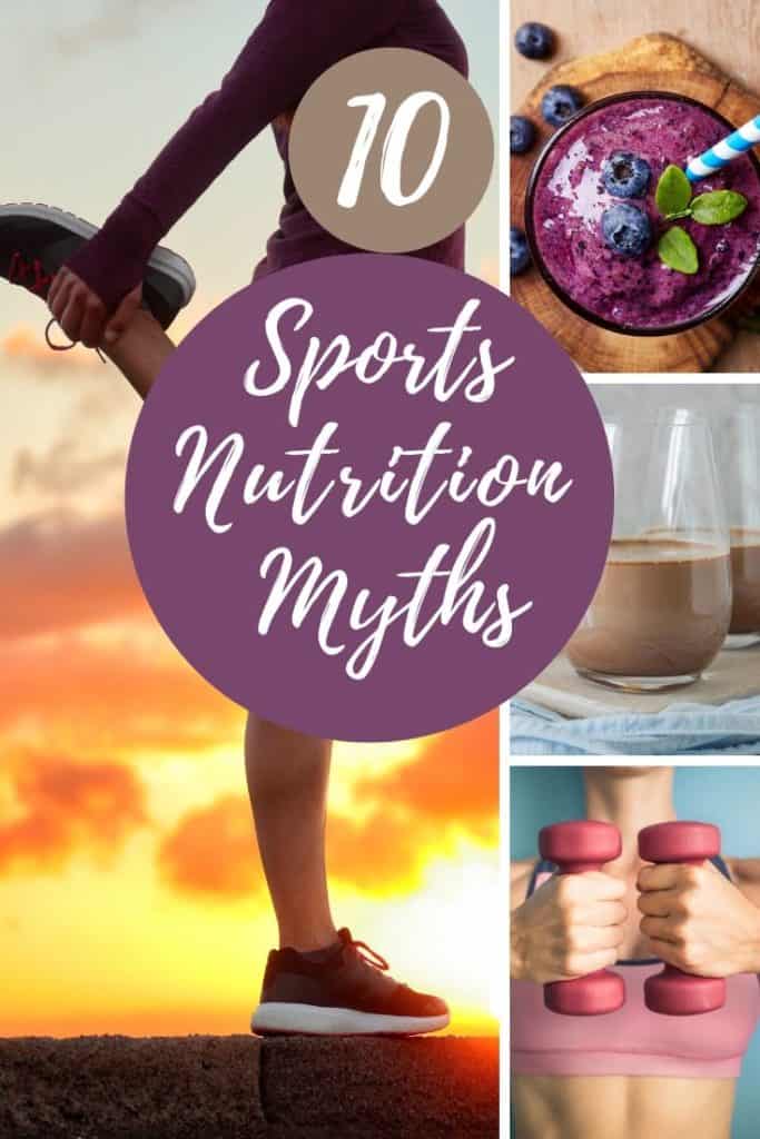 top 10 sports nutrition myths with text overlay