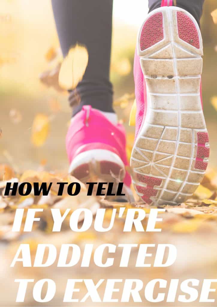 Girl running with text overlay | How to tell if addicted to exercise 