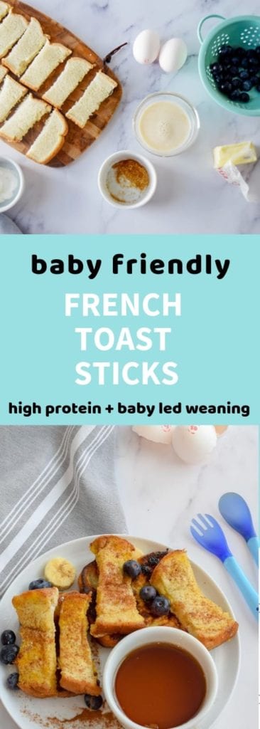 Pinterest graphic for Baby French Toast Sticks