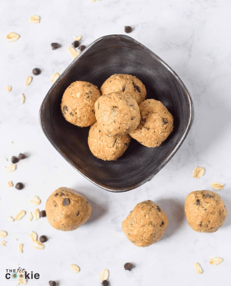 Coffee Chocolate Chip Protein Bites for athletes