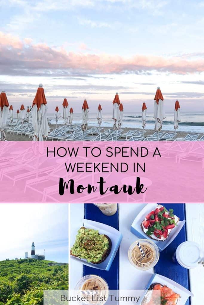 Graphic with Text about How to Spend a Weekend in Montauk, NY