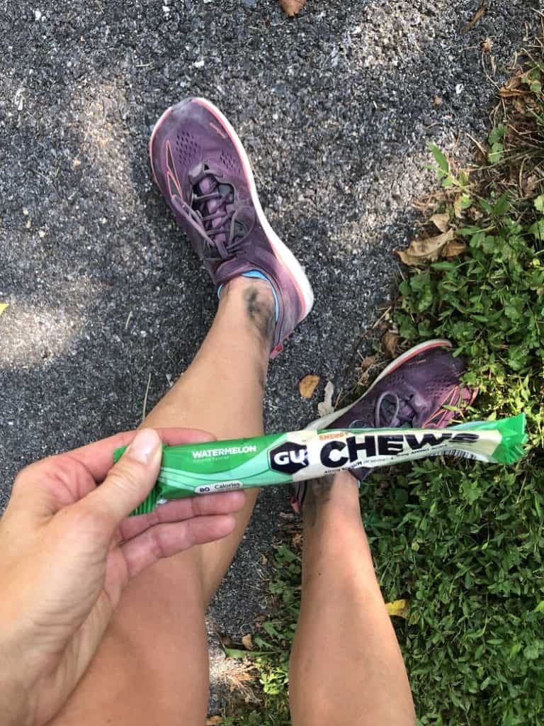 Watermelon Gu Chews during a long run | Bucket List Tummy