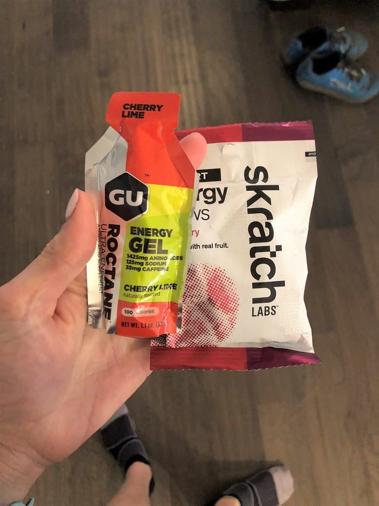 GU gel and Skratch chews