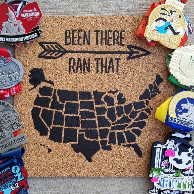 corkboard map is a great option for unique gifts for runners 